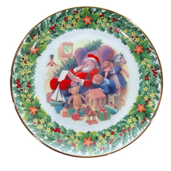 画像1: ロイヤルアルバート クリスマスリトルリスト プレート 21cm （ヴィンテージ） (1)